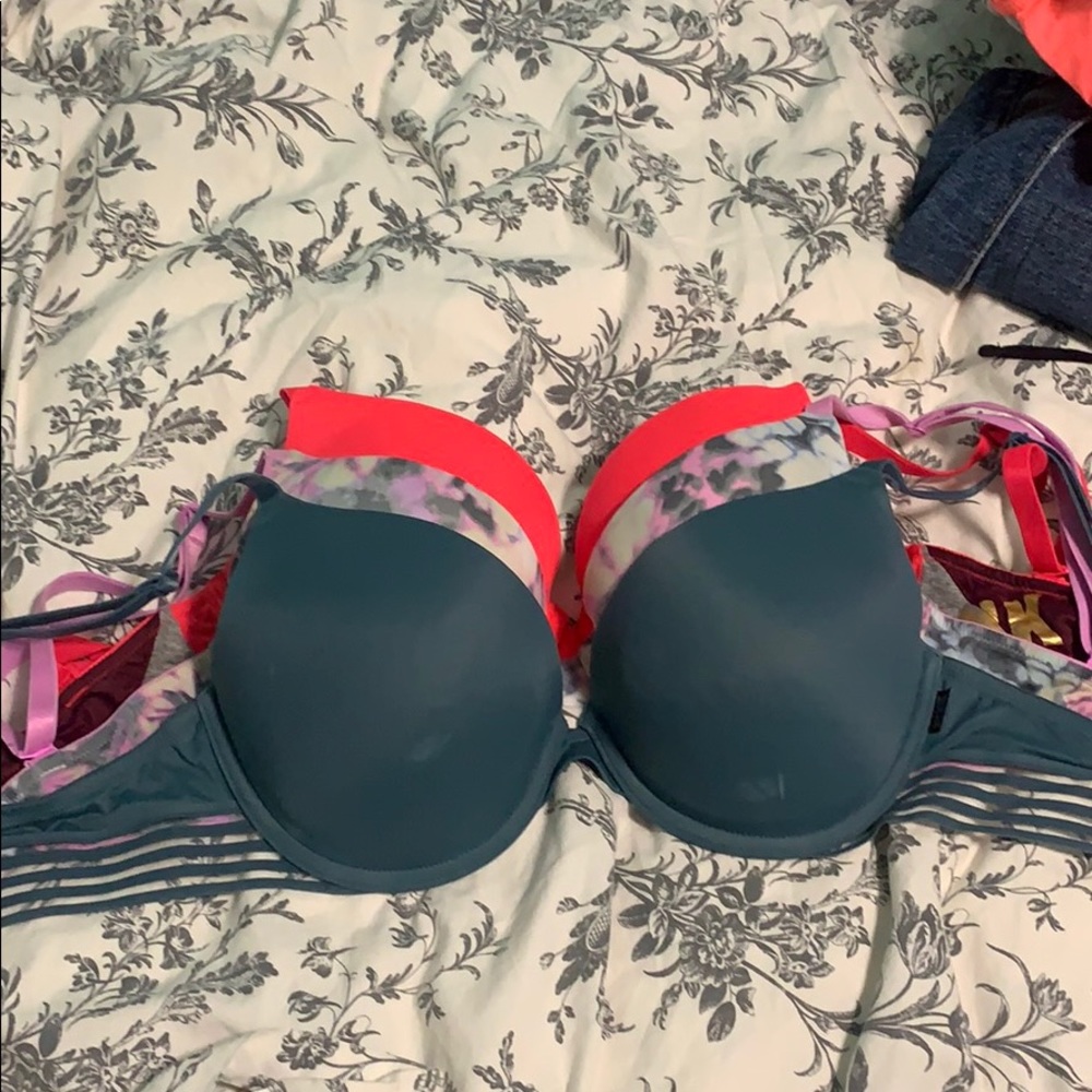 3 Victoria Secret pink bras